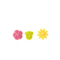 Choc. Decor. Mini Flowers color set 15x20 mm (216 pc)