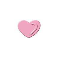 Choc. Decor. Pink heart 40mm (144 pcs.)
