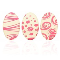 Choc. Decor. Easter Eggs pink set 24x40 mm (165 pc)