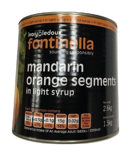 Mandarins Segments In Syrup 6x 2.65 kg